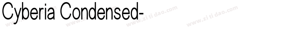 Cyberia Condensed字体转换